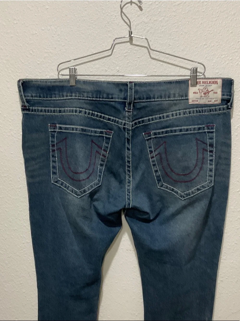 True Religion Big & Tall Men's Rocco Relaxed Skinny Dark Blue Jeans
